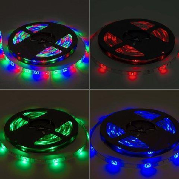 Лента светодиодная разноцветная LED 3528 RGB комплект