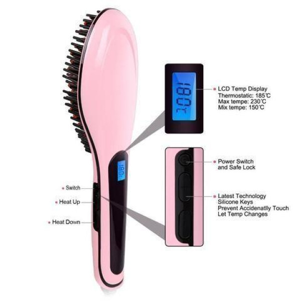 Расческа выпрямитель Fast Hair 906 с Led дисплеем