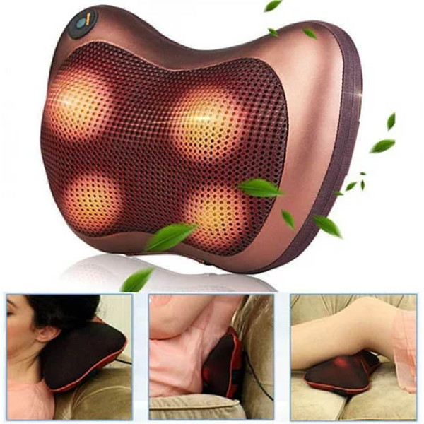 Массажная подушка MASSAGE PILLOW QY-8028 инфракрасный роликовий массажер