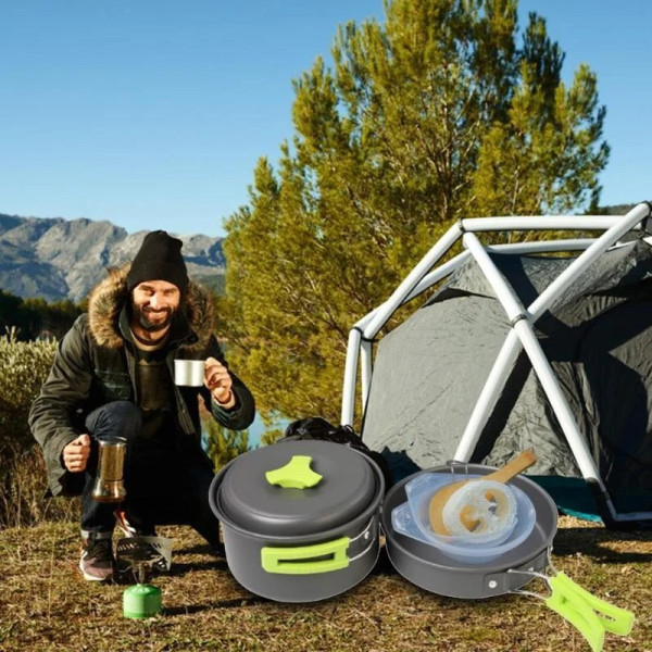 Набор посуды MalloMe Camping Cookware Mess Kit Gear
