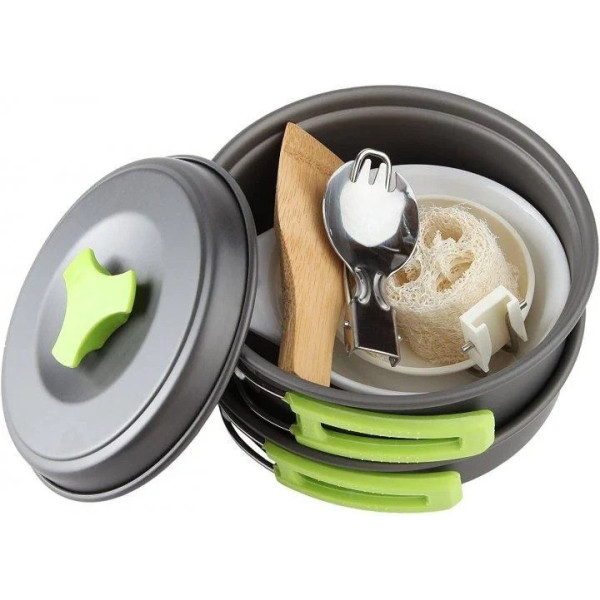 Набор посуды MalloMe Camping Cookware Mess Kit Gear