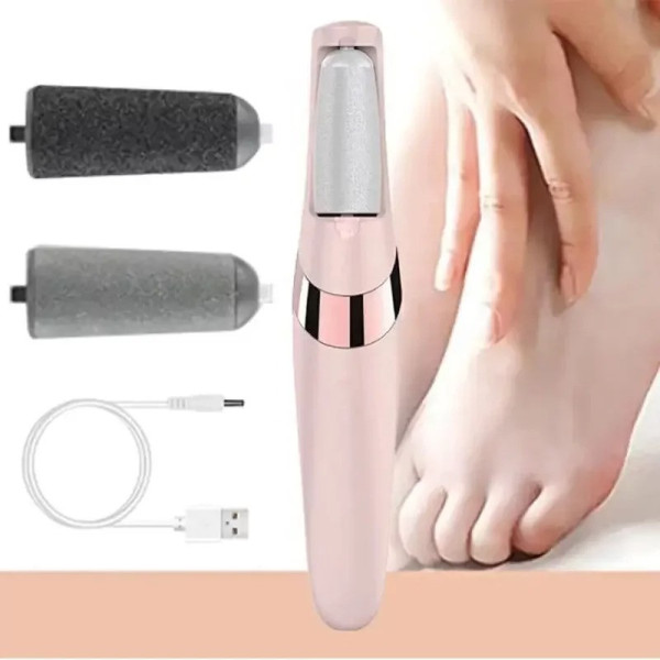 Электрическая пемза, терка для ног и пяток с аккумулятором Wanhengda Pedi Electronic, 2 насадки