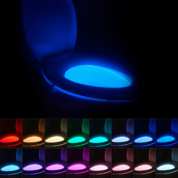 Подсветка для унитаза LED светильник ночник с датчиком движения LightBowl 8 цветов Белый