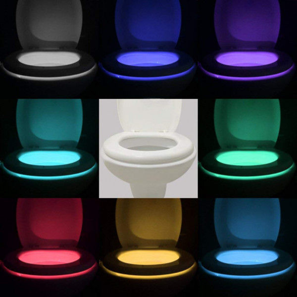 Подсветка для унитаза LED светильник ночник с датчиком движения LightBowl 8 цветов Белый