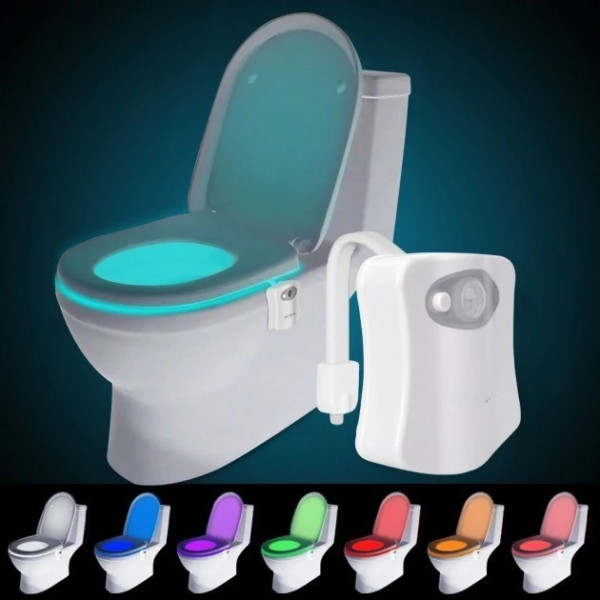 Автономная Led цветная подсветка для унитаза с датчиком движения и света TOILET Light Bowl