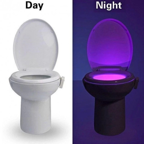 Автономная Led цветная подсветка для унитаза с датчиком движения и света TOILET Light Bowl