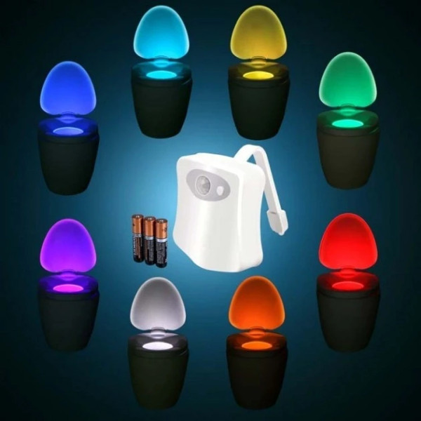 Автономная Led цветная подсветка для унитаза с датчиком движения и света TOILET Light Bowl
