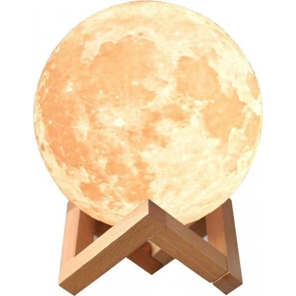 Нічник Місяць 13 см 3D Magic Moon Light Touch Control Білий настільний сенсорний світильник
