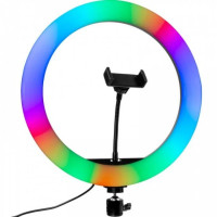 Кільцева LED-лампа 26 см, світлове кільце для селфі RGB