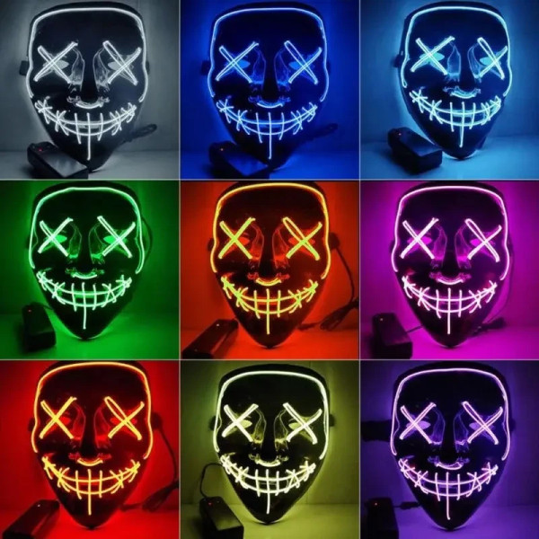 Неоновая маска Purge Mask Судная ночь ABC судная ночь