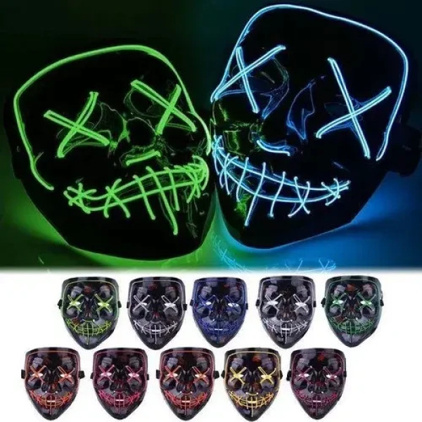 Неоновая маска Purge Mask Судная ночь ABC судная ночь