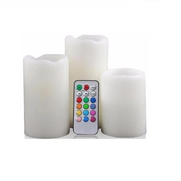 Светодиодный Ночник Набор свечей LED светильник 3 свечи 12 цветов Luma Candles Color Changing с пультом