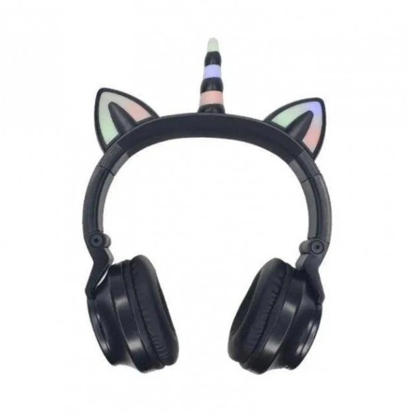 Беспроводные детские наушники CAT STN-27 с кошачьими ушками с подсветкой MP3 MicroSD