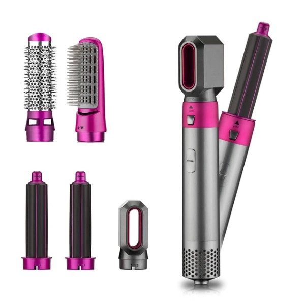 Мульти-тайлер 5в1 Hot Air Styler фен-щетка для волос с насадками для завивки, выпрямления и объема
