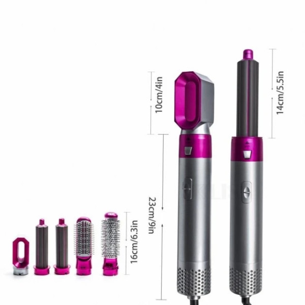 Мульти-тайлер 5в1 Hot Air Styler фен-щетка для волос с насадками для завивки, выпрямления и объема