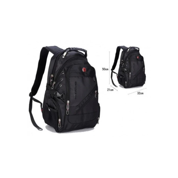 Ультрапрочный Городской рюкзак SWISS Gear Bag 8810 33л водоотталкивающий USB порт и аудиопорт AUX