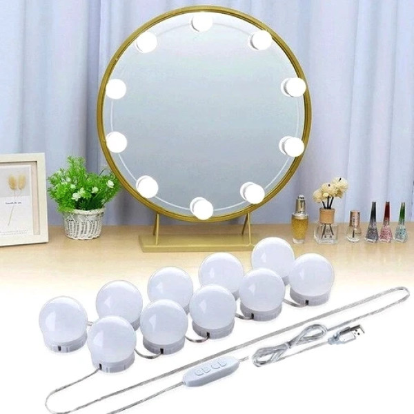 Підсвітка дзеркала для макіяжу Vanity Mirror Lights з регулюванням яскравості. LED-лампочки для гримерного дзеркала