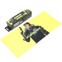 Ігровий килимок для мишки та клавіатури Cyberpunk 700-1, 30х70х0.3 см жовтий