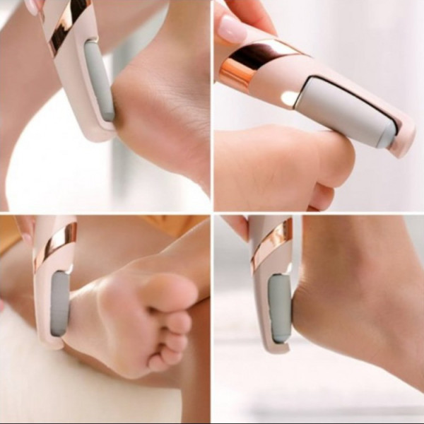 Электрическая пемза, терка для ног и пяток с аккумулятором Wanhengda Pedi Electronic, 2 насадки
