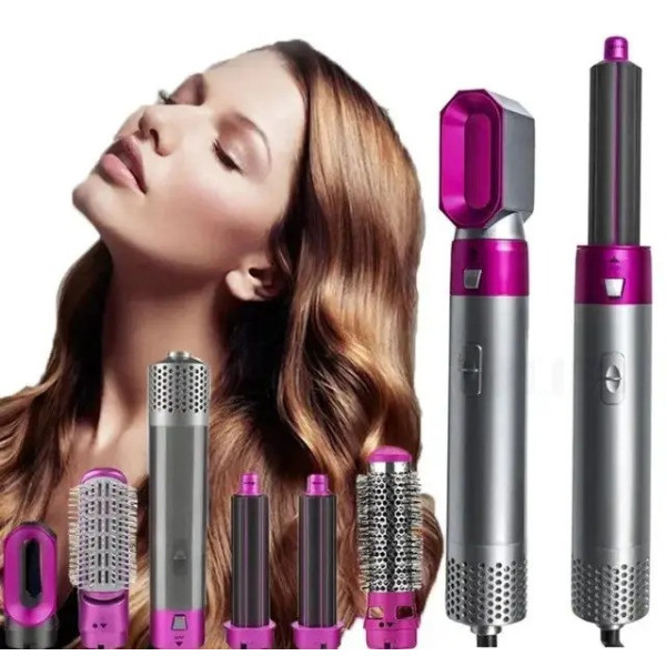 Мульти-тайлер 5в1 Hot Air Styler фен-щетка для волос с насадками для завивки, выпрямления и объема