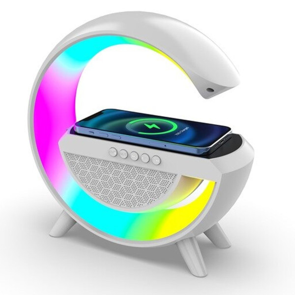 Ночник лампа настольная смарт RGB Happy Light Light Sound Machine с беспроводной зарядкой 15W 24см