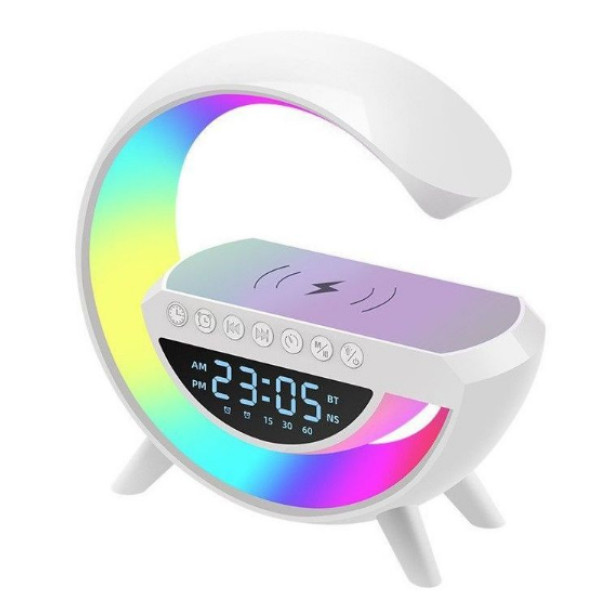 Ночник лампа настольная смарт RGB Happy Light Light Sound Machine с беспроводной зарядкой 15W 24см