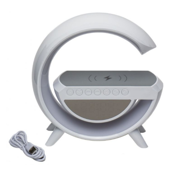 Ночник лампа настольная смарт RGB Happy Light Light Sound Machine с беспроводной зарядкой 15W 24см