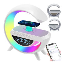 Ночник лампа настольная смарт RGB Happy Light Light Sound Machine с беспроводной зарядкой 15W 24см