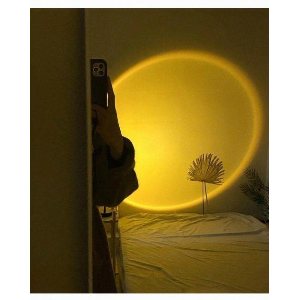 Лампа RGB Sunset Lamp Rainbow Modern Bedroom ∙ Проекционный светильник USB с эффектом заката / рассвета