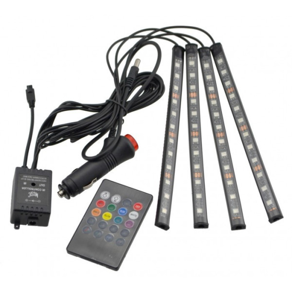 Автомобильная RGB led подсветка LED AMBIENT HR-01678, RGB подсветка для авто, влагозащитная