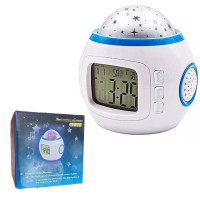 Настільний годинник - проектор Music And Starry Sky Calendar 1038 з LED підсвічуванням, Музичний нічник проектор