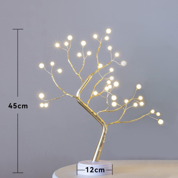 Светящееся бонсай дерево с LED освещением Bonsai led tree light h20in N2 с декоративной гирляндой