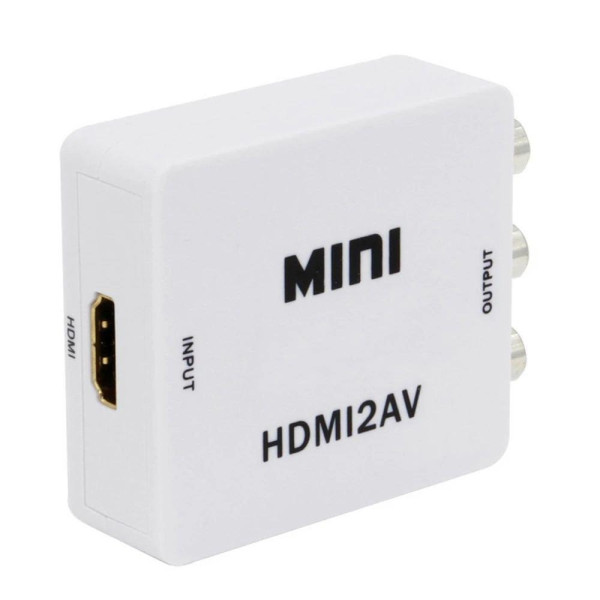 Конвертер HDV-610 AV-001 Адаптер відеоконвертер з HDMI на RCA, білий