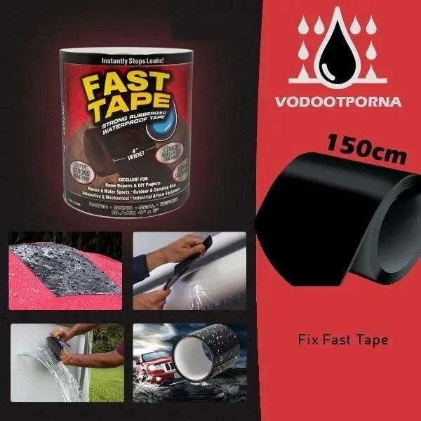 Водонепроницаемая изоляционная лента Fast Tape Flex Tape , 20 см х 150 см, сверхпрочная