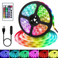 RGB світлодіодна стрічка 5050, комплект 5 метрів, живлення від USB