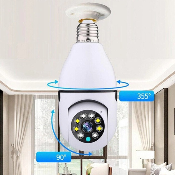 Внутрішня панорамна камера Camera 2DUAL LENS LAMP на 360 градусів з WIFI
