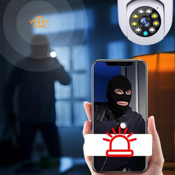 Внутрішня панорамна камера Camera 2DUAL LENS LAMP на 360 градусів з WIFI