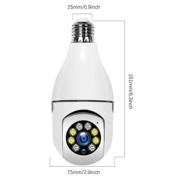 Внутрішня панорамна камера Camera 2DUAL LENS LAMP на 360 градусів з WIFI