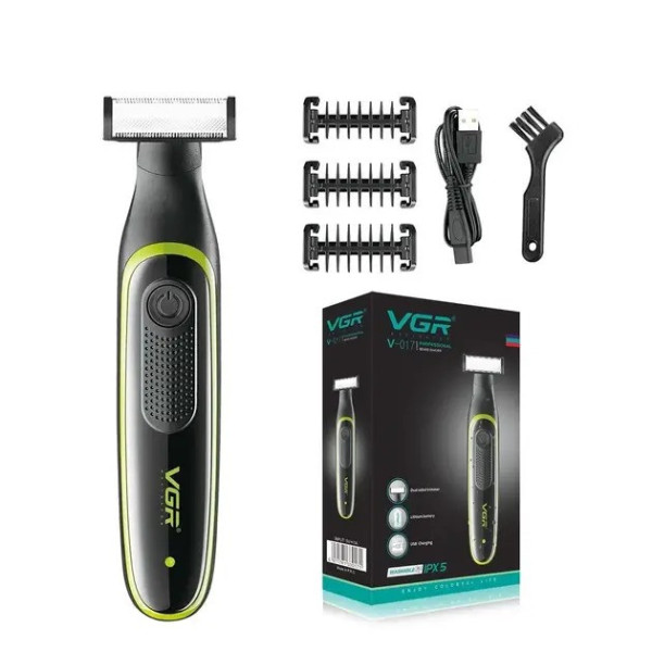 Аккумуляторный триммер для бороды и усов VGR V-017, беспроводная бритва с насадками
