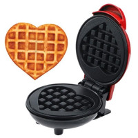 Электрическая мини-вафельница в форме сердца Waffle Maker с антипригарным покрытием