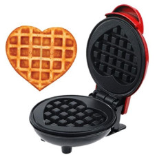 Электрическая мини-вафельница в форме сердца Waffle Maker с антипригарным покрытием