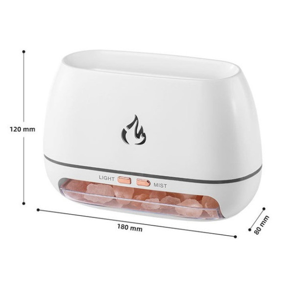 Увлажнитель воздуха с имитацией пламени аромадифузор Air Purifier-115(227) 200мл  RGB подсветка