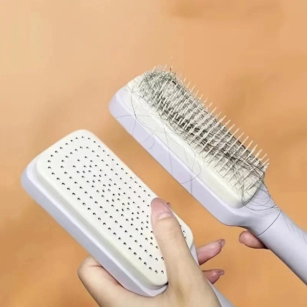 Расческа с функцией самоочистки выдвижная Hair straightener AND LY-639