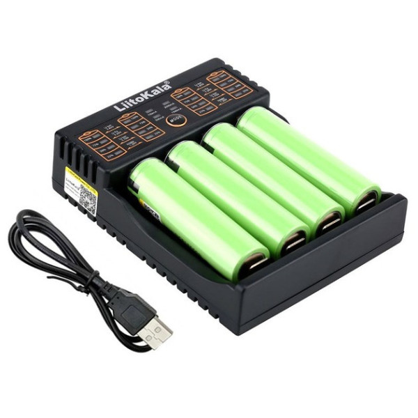 Універсальний зарядний пристрій LiitoKala Lii-402 для 18650, Ni-MH/Cd + PowerBank, AA, AAA Li-Ion, LiFePO4
