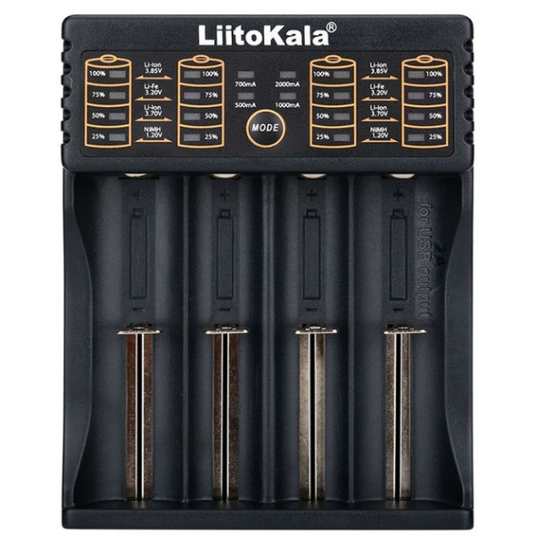 Універсальний зарядний пристрій LiitoKala Lii-402 для 18650, Ni-MH/Cd + PowerBank, AA, AAA Li-Ion, LiFePO4