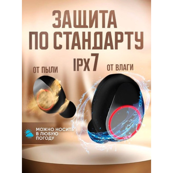 Бездротові навушники TWS M90 Pro із зарядним кейсом павер банком вакуумні bluetooth 5.3 з RGB LED-підсвіткою