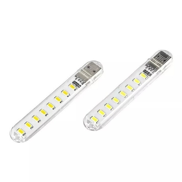 LED Фонарик USB-8LED Портативная USB LED лампа светильник фонарик 8 светодиодов белый свет