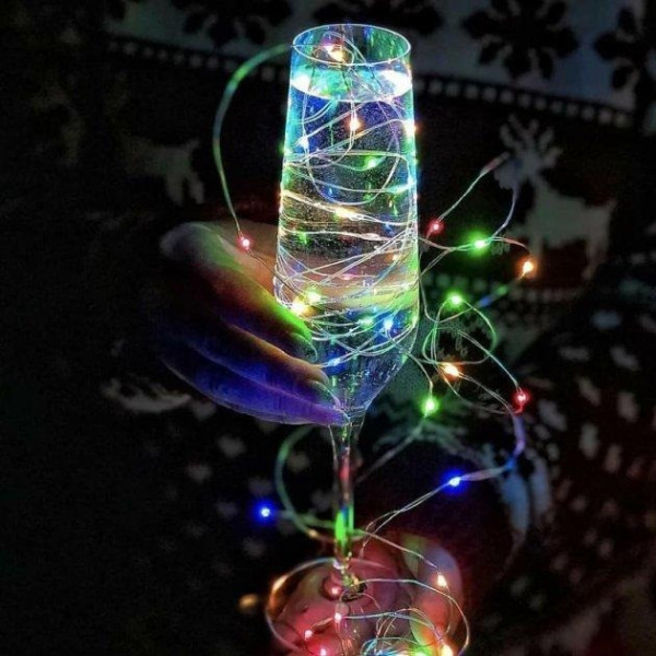 Гирлянда на батарейках «Капли росы» LED  5 м