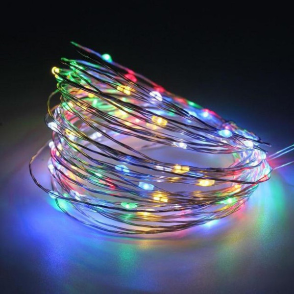 Гирлянда на батарейках «Капли росы» LED  5 м