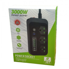 Сетевой удлинитель фильтр Power Socket J07 на 3 розетки + 4 USB 3.4 A и 2 Type-C